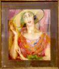 Giacomo Balla. Veli rosa, ritratto di Luce, 1921